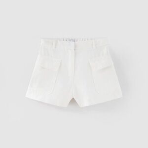 Zara Linen Utility Pocket Shorts